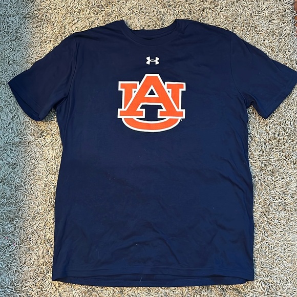 Unisex Under Armour Auburn Trigger Logo Tshirt- Size Large - Picture 1 of 2